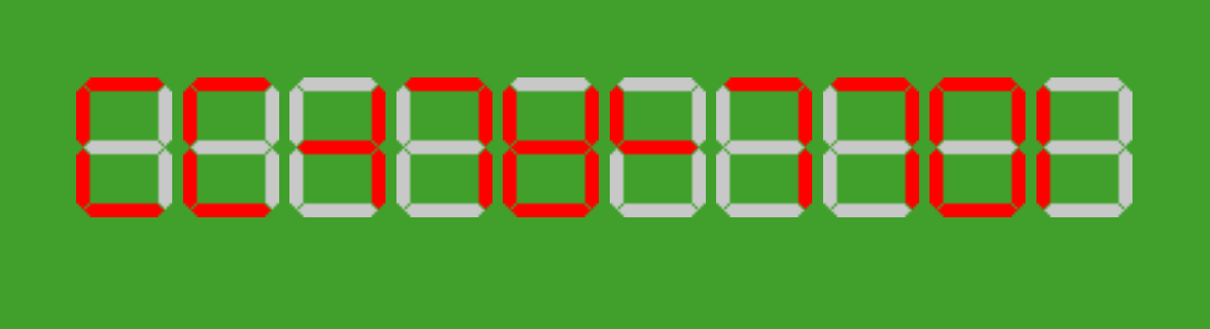 7-bit display showing the same word as the picture at the start of this article